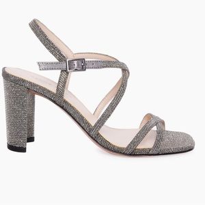 Pelle Moda Noreen Shimmer Pump Sandal, Smoke, Size: 9.5